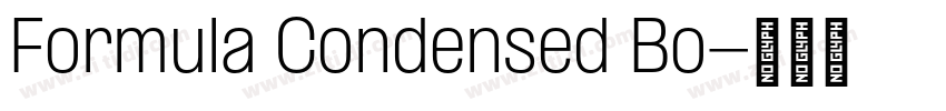 Formula Condensed Bo字体转换